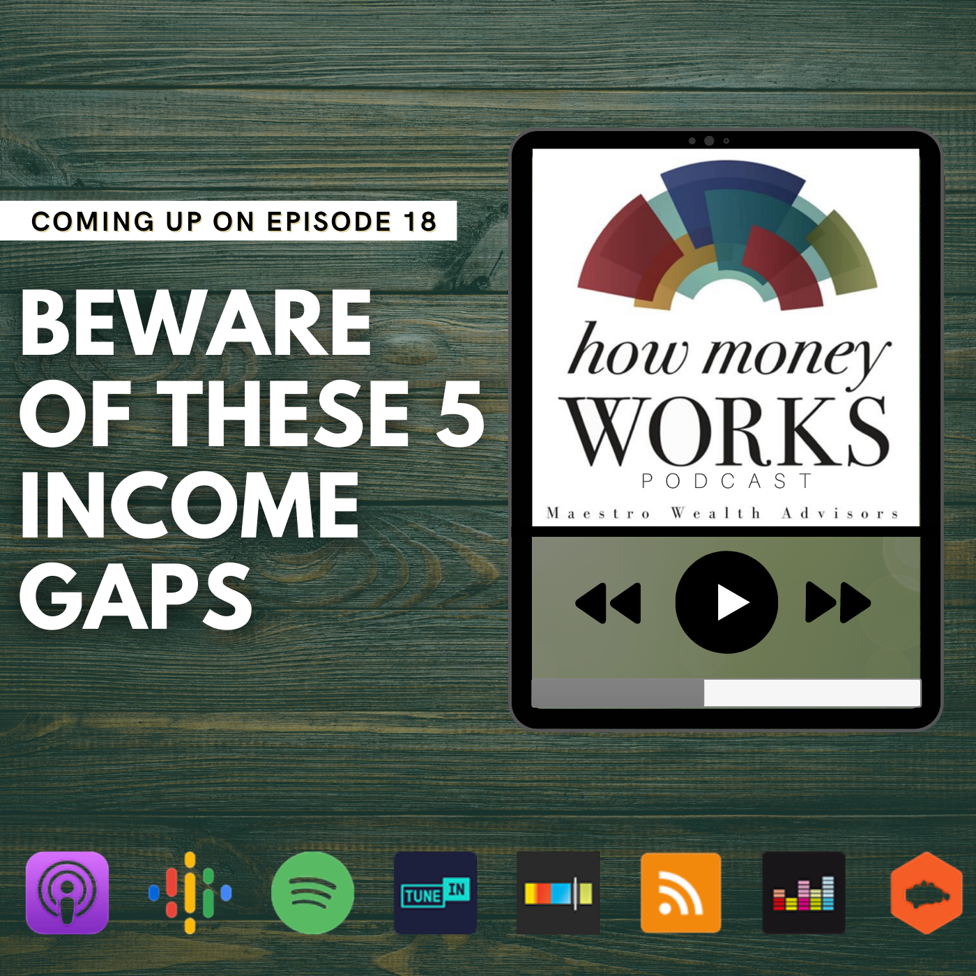 Beware of These 5 Income Gaps: Episode 18 of the "How Money Works" podcast from Maestro Wealth Advisors.
