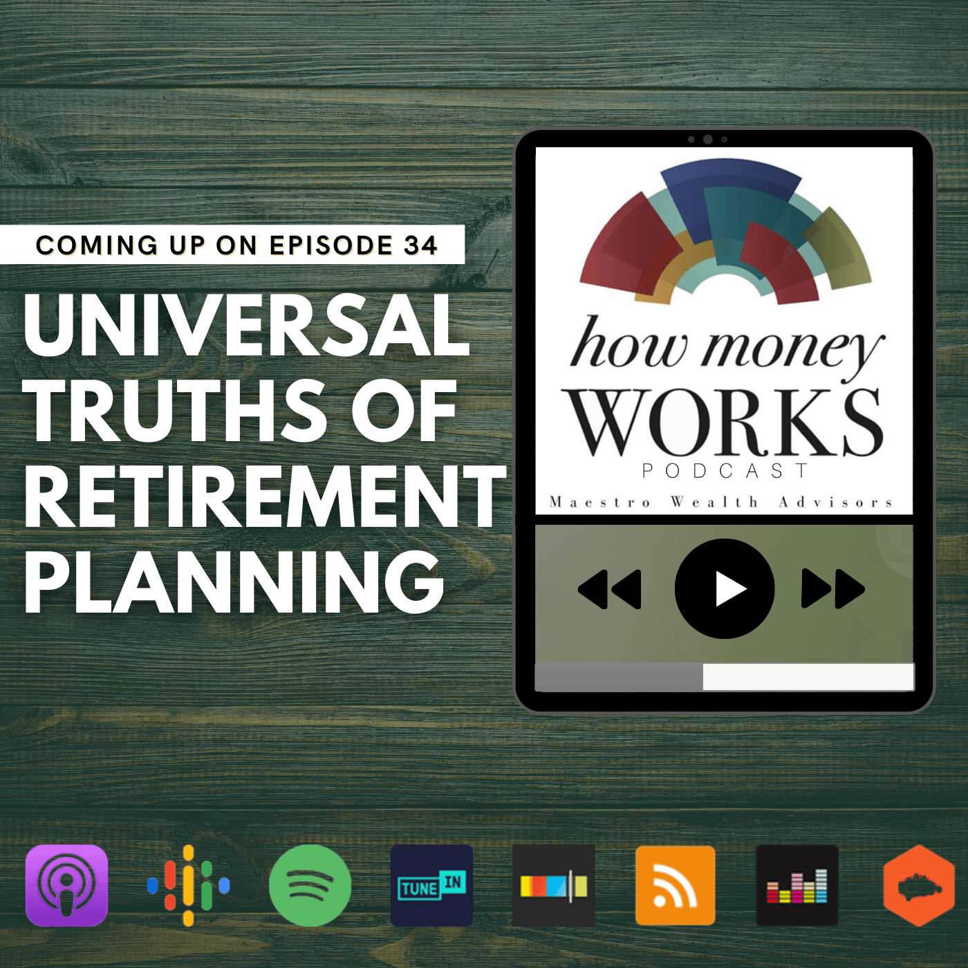 Universal Truths of Retirement Planning: Coming up on Episode 34 of the "How Money Works podcast from Maestro Wealth Advisors.