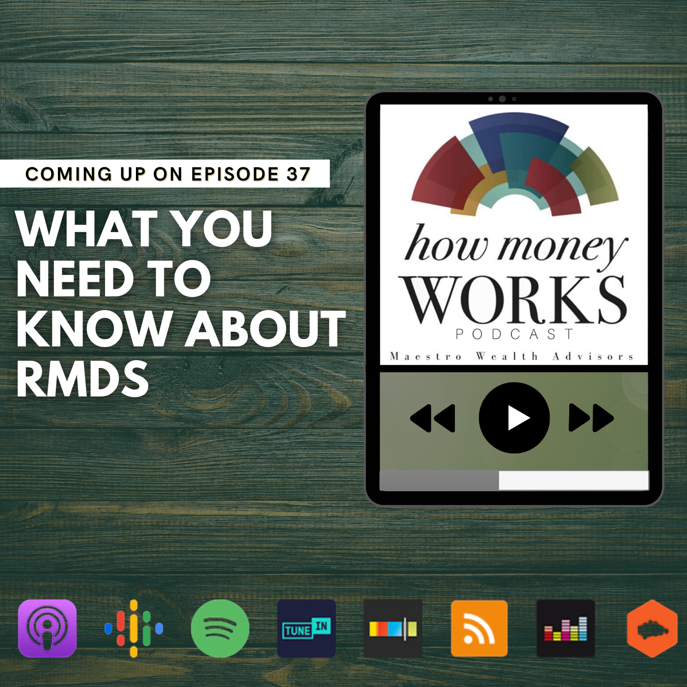 What You Need To Know About RMDS: Coming up on Episode 37 of the "How Money Works podcast from Maestro Wealth Advisors.